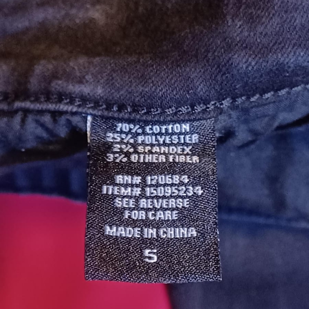 Black Denim Pants with Buckle Straps - Picture 6 of 7